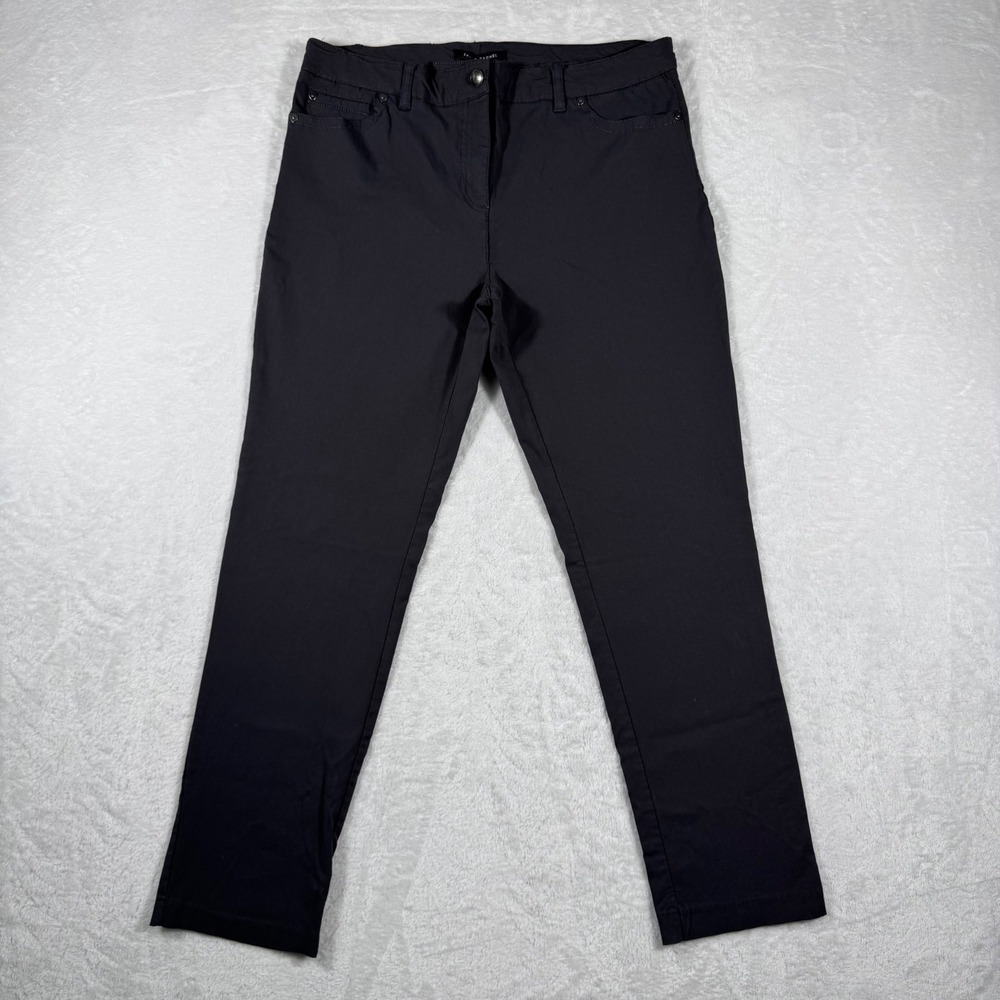 Zac & Rachel Women's Gray Bonded Millennium‎ Straight Leg Dress Pants Size 14